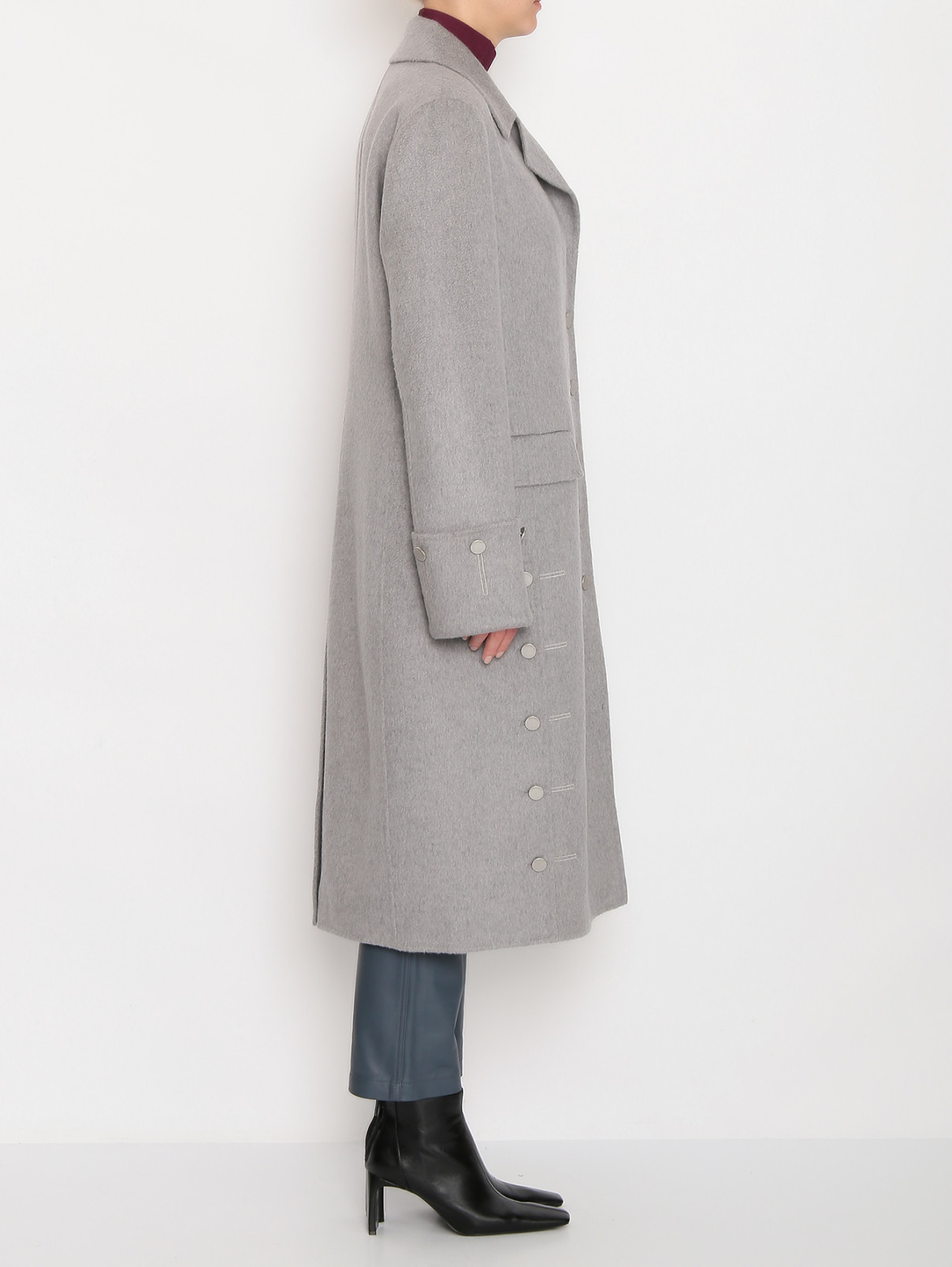 Пальто из шерсти и кашемира J.W. Anderson  –  МодельВерхНиз2  – Цвет:  Серый