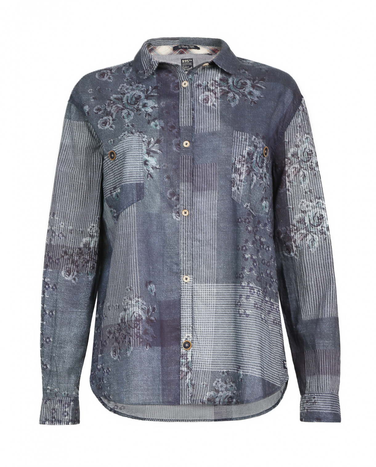 Рубашка из хлопка с цветочным принтом R95TH  –  Общий вид  – Цвет:  Узор