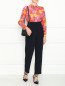 Блуза из шелка с цветочным узором Essentiel Antwerp  –  МодельОбщийВид