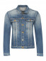 Куртка джинсовая из хлопка с потертостями Jil Sander  –  Общий вид