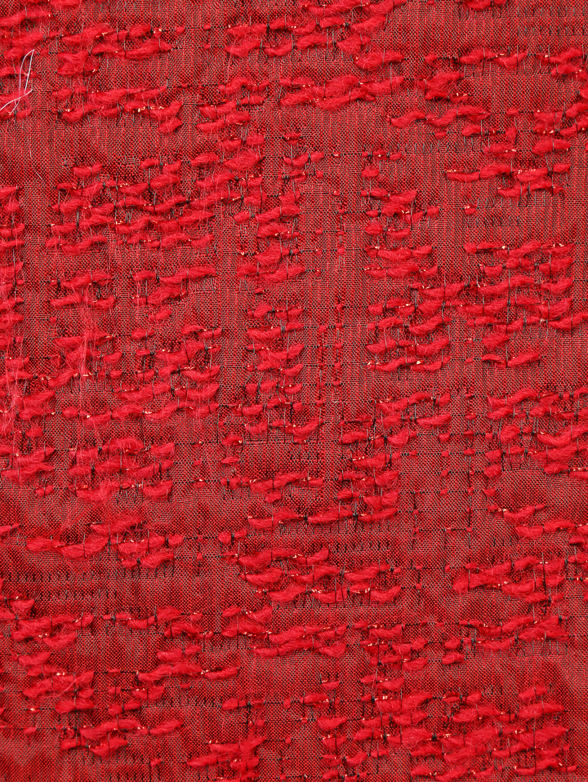 Блуза из фактурного материала с воротничком MiMiSol  –  Деталь1  – Цвет:  Красный