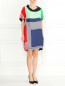 Платье-мини из шелка с графическим узором Isola Marras  –  Модель Общий вид
