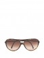 Солнцезащитные очки "авиаторы" в роговой оправе Chanel  –  Общий вид