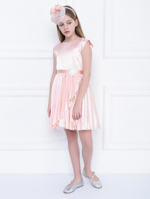 Платье-мини с юбкой плиссэ Aletta Couture - МодельОбщийВид