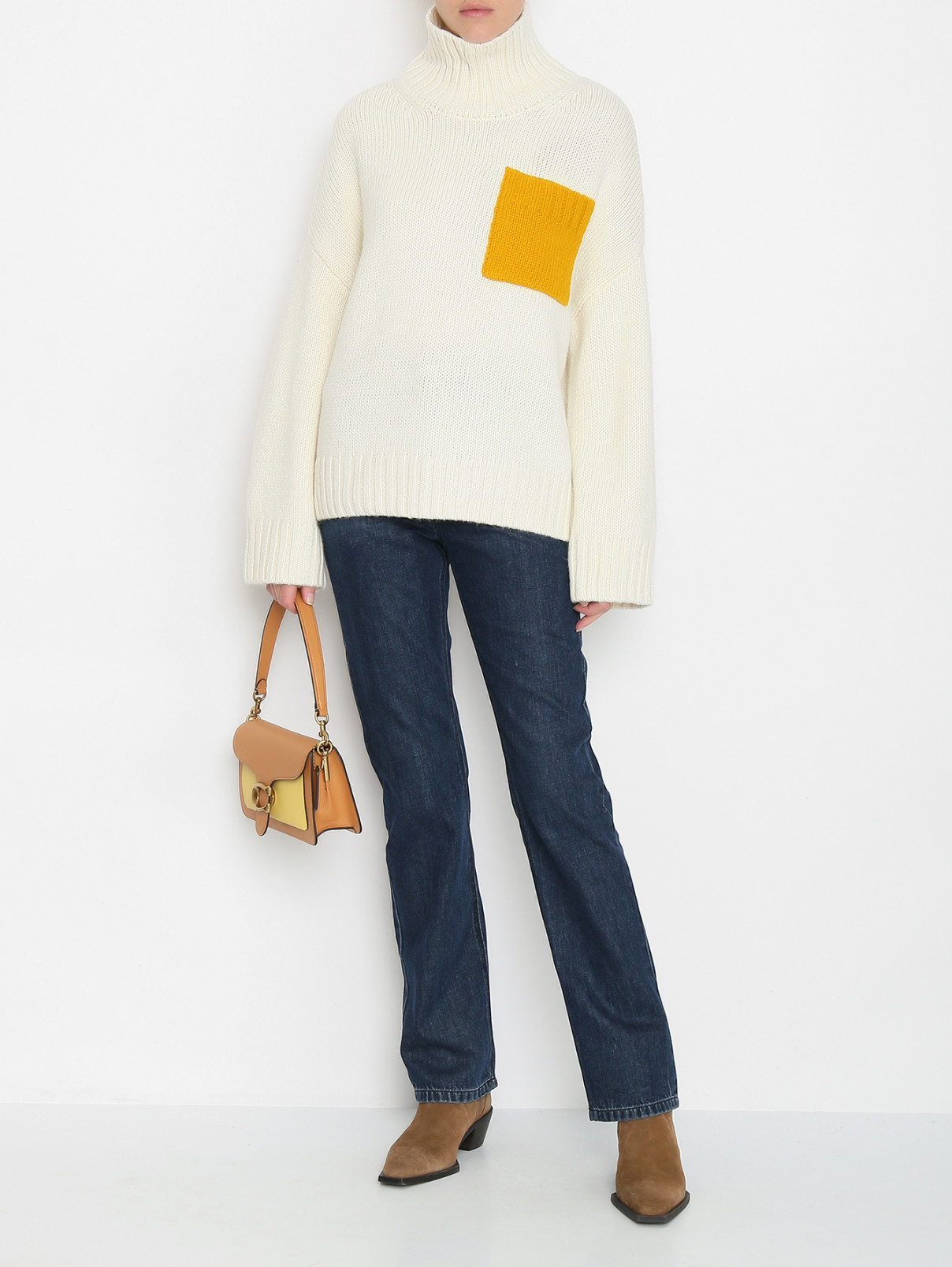 Джинсы из темного денима Sportmax  –  МодельОбщийВид  – Цвет:  Синий