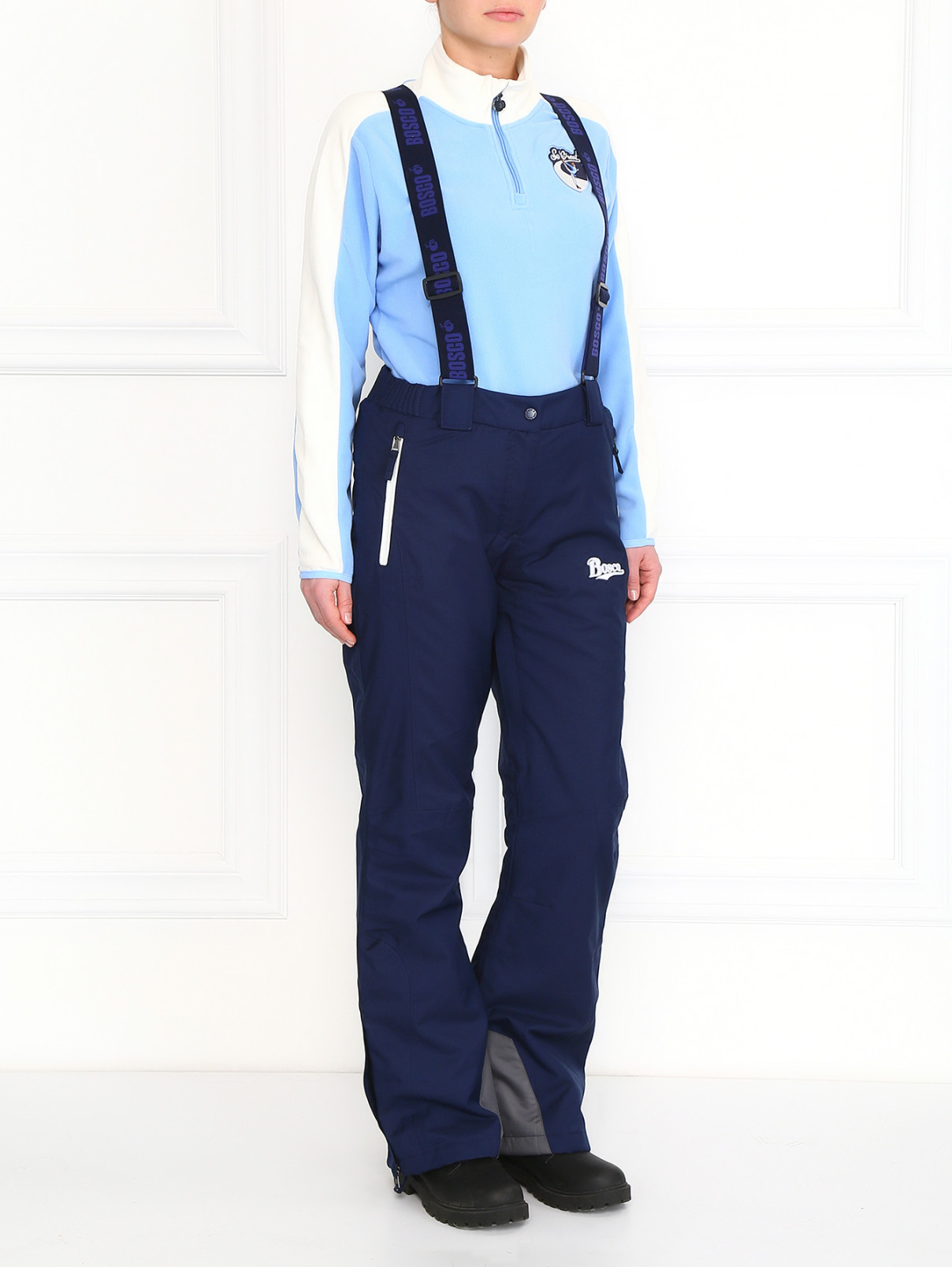 Горнолыжные брюки на лямках BOSCO  –  Модель Общий вид  – Цвет:  Синий