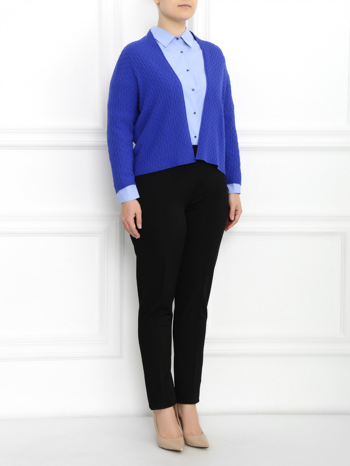 Узкие брюки Marina Rinaldi  –  Модель Общий вид  – Цвет:  Черный
