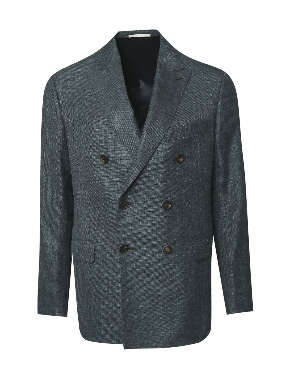 Пиджак двубортный из шерсти Pal Zileri  –  Общий вид  – Цвет:  Зеленый