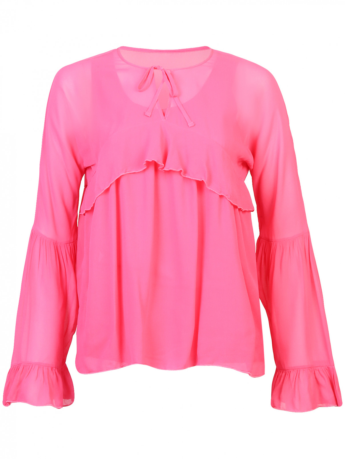 Блуза свободного кроя DEHA  –  Общий вид  – Цвет:  Фиолетовый