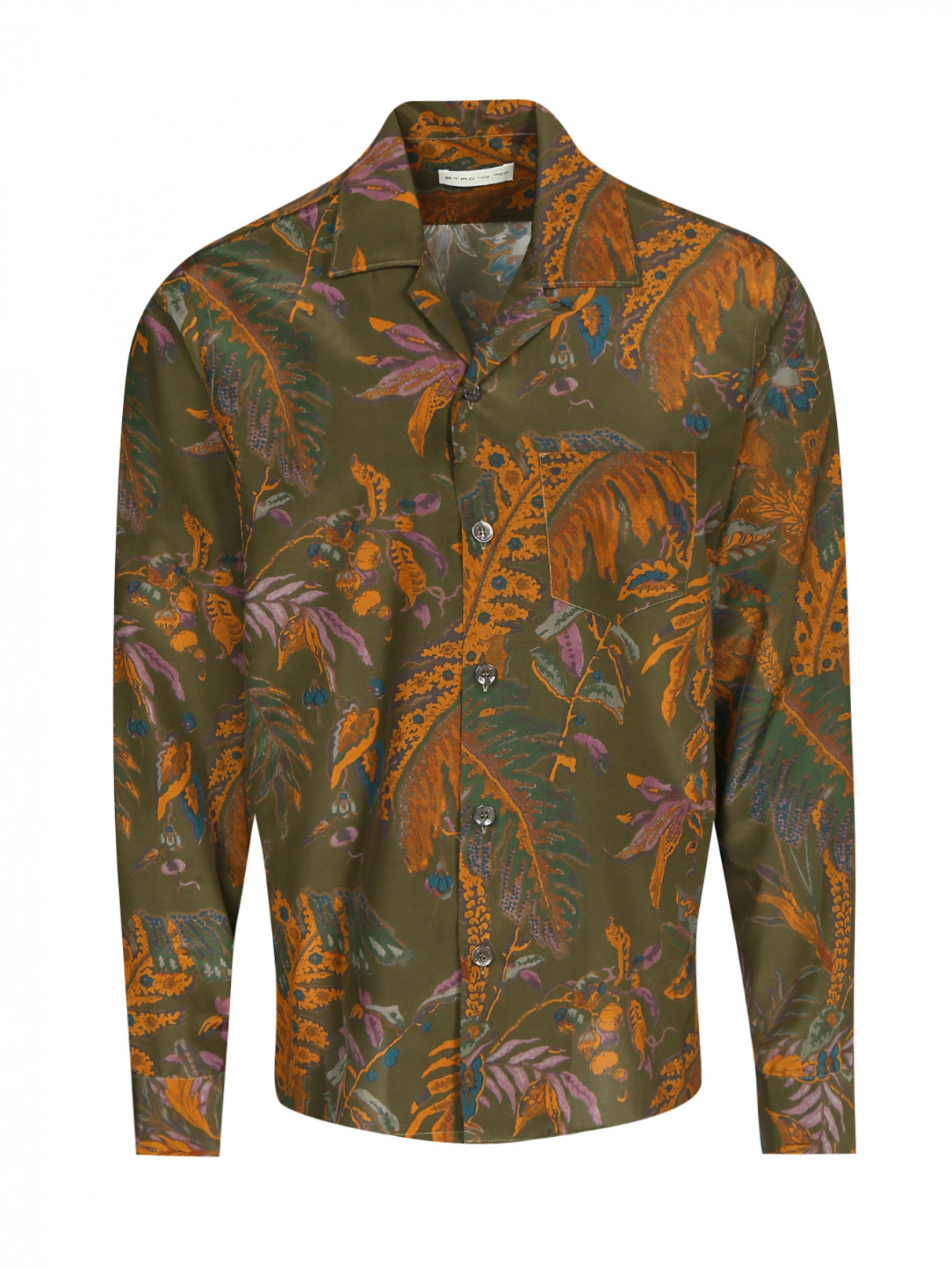 Рубашка из шелка с узором Etro  –  Общий вид  – Цвет:  Мультиколор