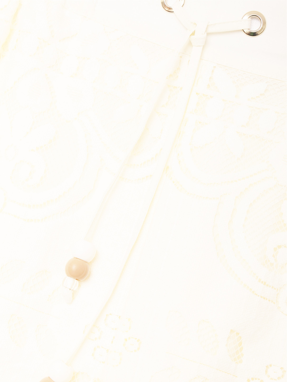 Шорты свободного кроя с вышивкой Marina Rinaldi  –  Деталь1  – Цвет:  Белый
