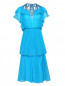 Платье-миди из шелка с декоративной отделкой Alberta Ferretti  –  Общий вид