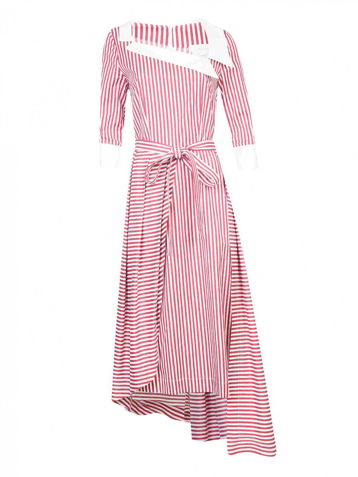 Платье-миди из хлопка с узором "полоска" Milla Milla  –  Общий вид  – Цвет:  Узор