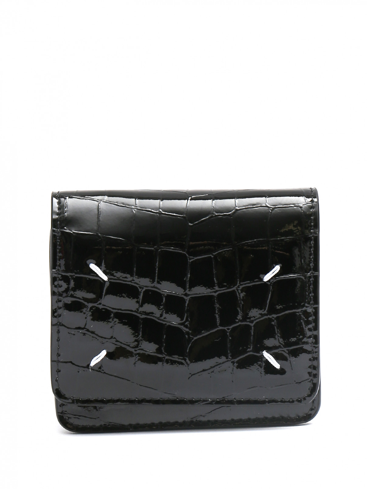 Мини-сумка из кожи на цепочке Maison Margiela  –  Общий вид  – Цвет:  Черный