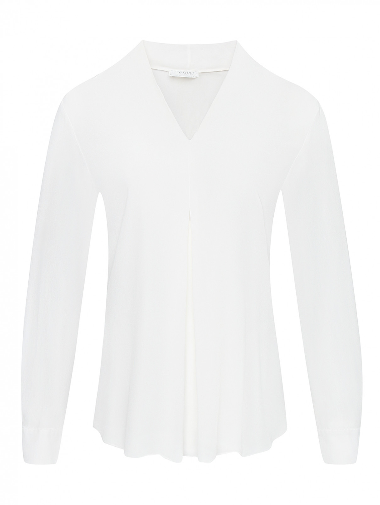 Блуза из шелка с защипами Barba Napoli  –  Общий вид