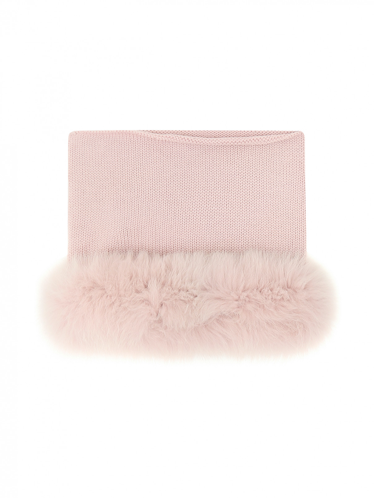 Шерстяной шарф-снуд Catya  –  Общий вид  – Цвет:  Розовый
