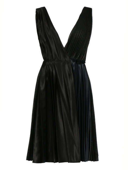 Платье без рукавов декорированное плиссировкой Cedric Charlier - Общий вид