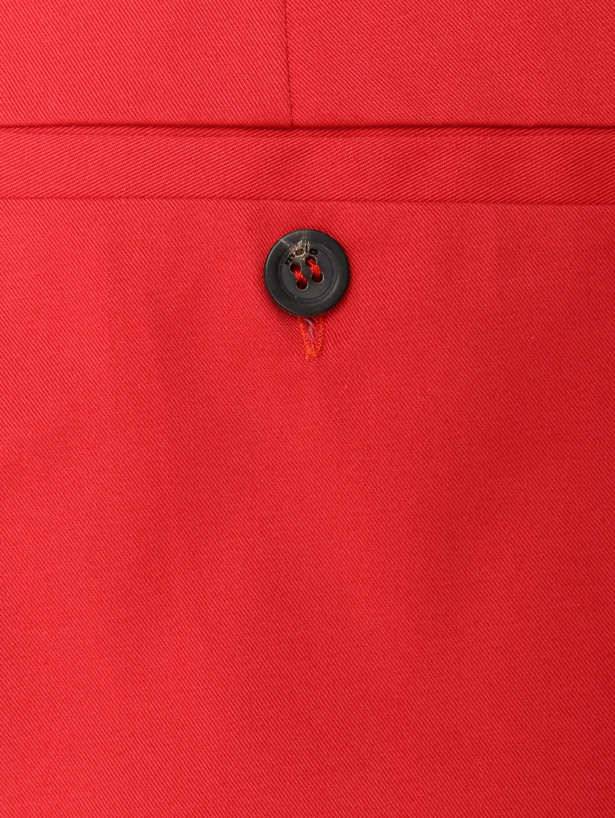 Брюки однотонные из хлопка с карманами Malo  –  Деталь1  – Цвет:  Красный