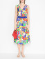 Шелковое платье с узором Moschino  –  МодельОбщийВид