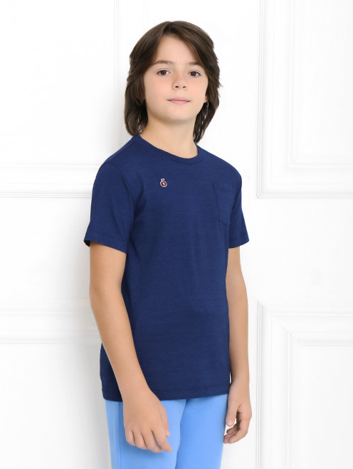 Хлопковая футболка с карманом BOSCO - МодельВерхНиз