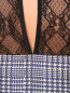 Платье с принтом и вставками из кружева Versace 1969  –  Деталь