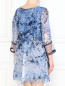 Платье из шелка с цветочным узором декорированное стразами Marina Rinaldi  –  Модель Верх-Низ1