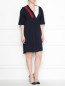 Платье из хлопка с контрастной отделкой Persona by Marina Rinaldi  –  МодельОбщийВид