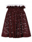 Кружевная юбка-мини из хлопка на резинке N21  –  Общий вид