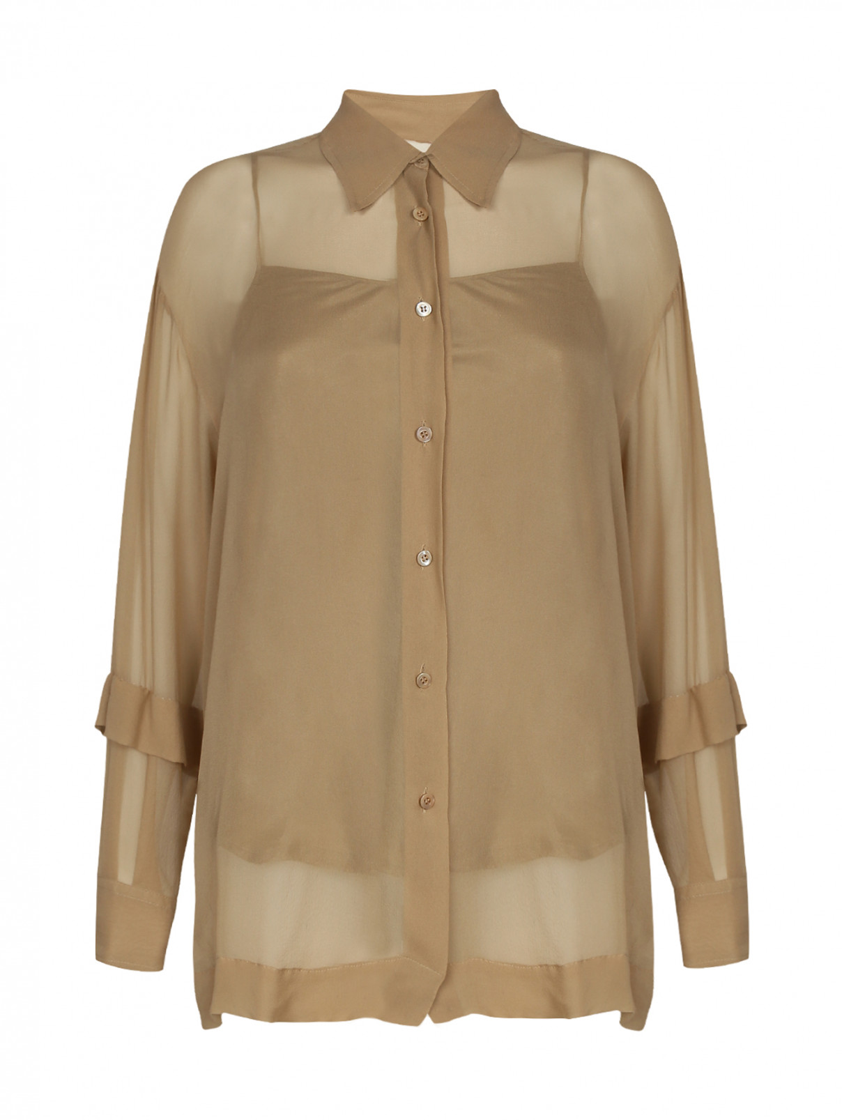 Блуза из шелка свободного кроя Antonio Marras  –  Общий вид  – Цвет:  Черный