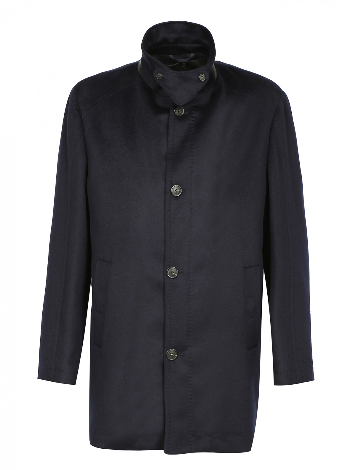 Пальто из шерсти с отстегивающимся жилетом Corneliani ID  –  Общий вид  – Цвет:  Синий