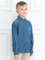 Рубашка из хлопка с узором Armani Junior  –  МодельВерхНиз