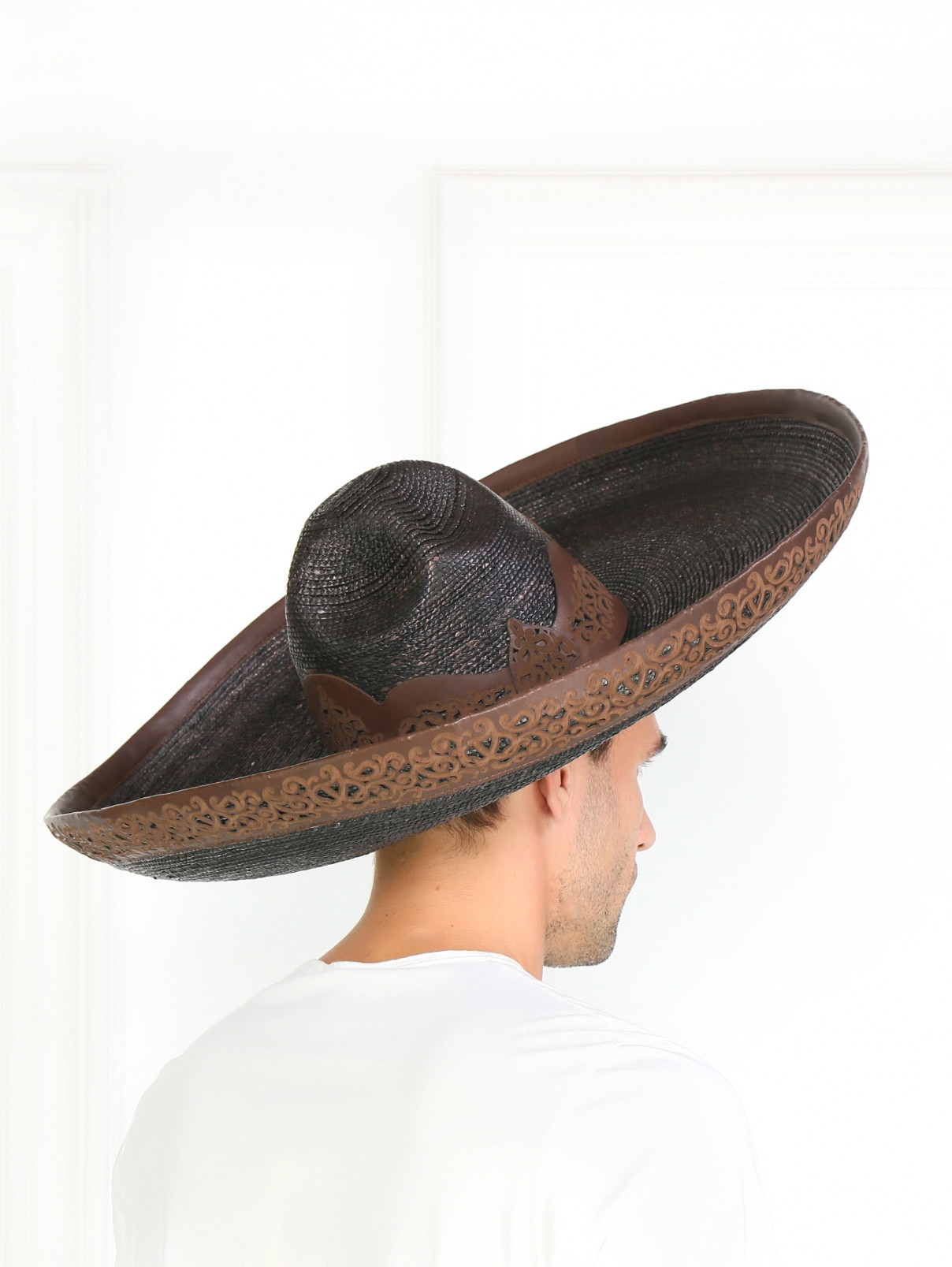 Шляпа с контрастной вставкой Etro  –  Модель Общий вид  – Цвет:  Коричневый