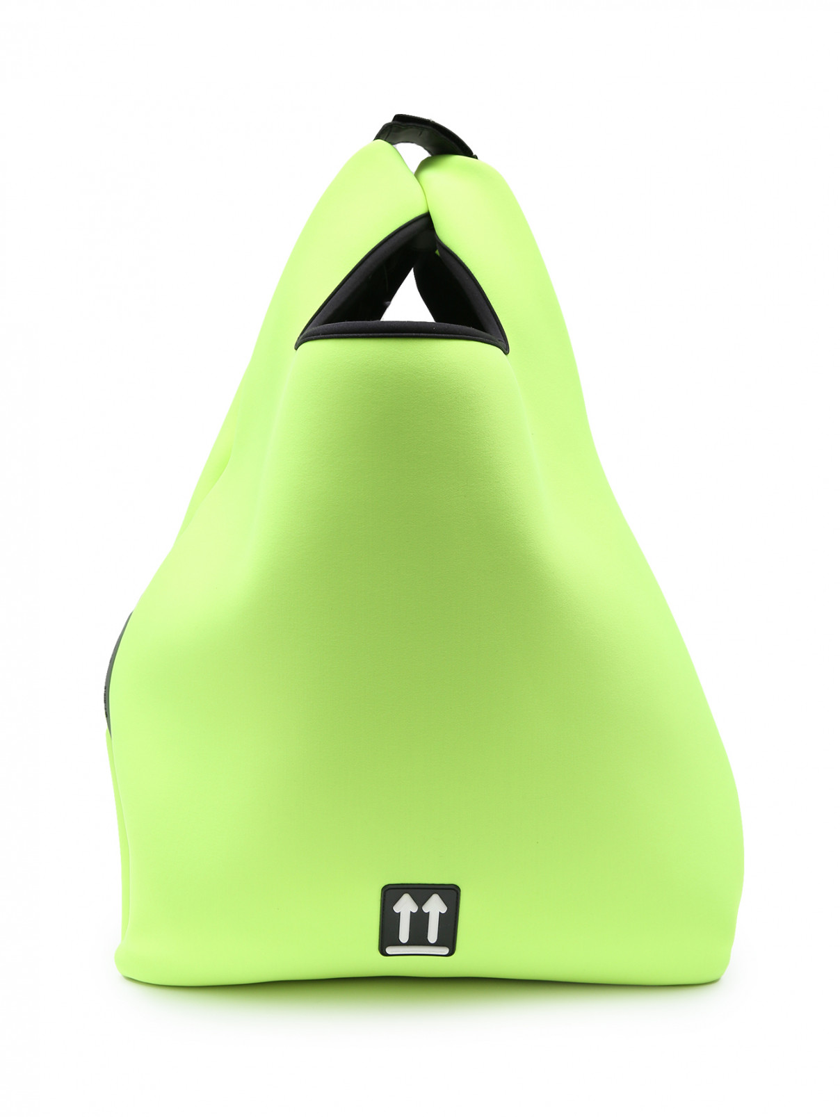 Сумка из текстиля с логотипом Off-White  –  Общий вид  – Цвет:  Зеленый
