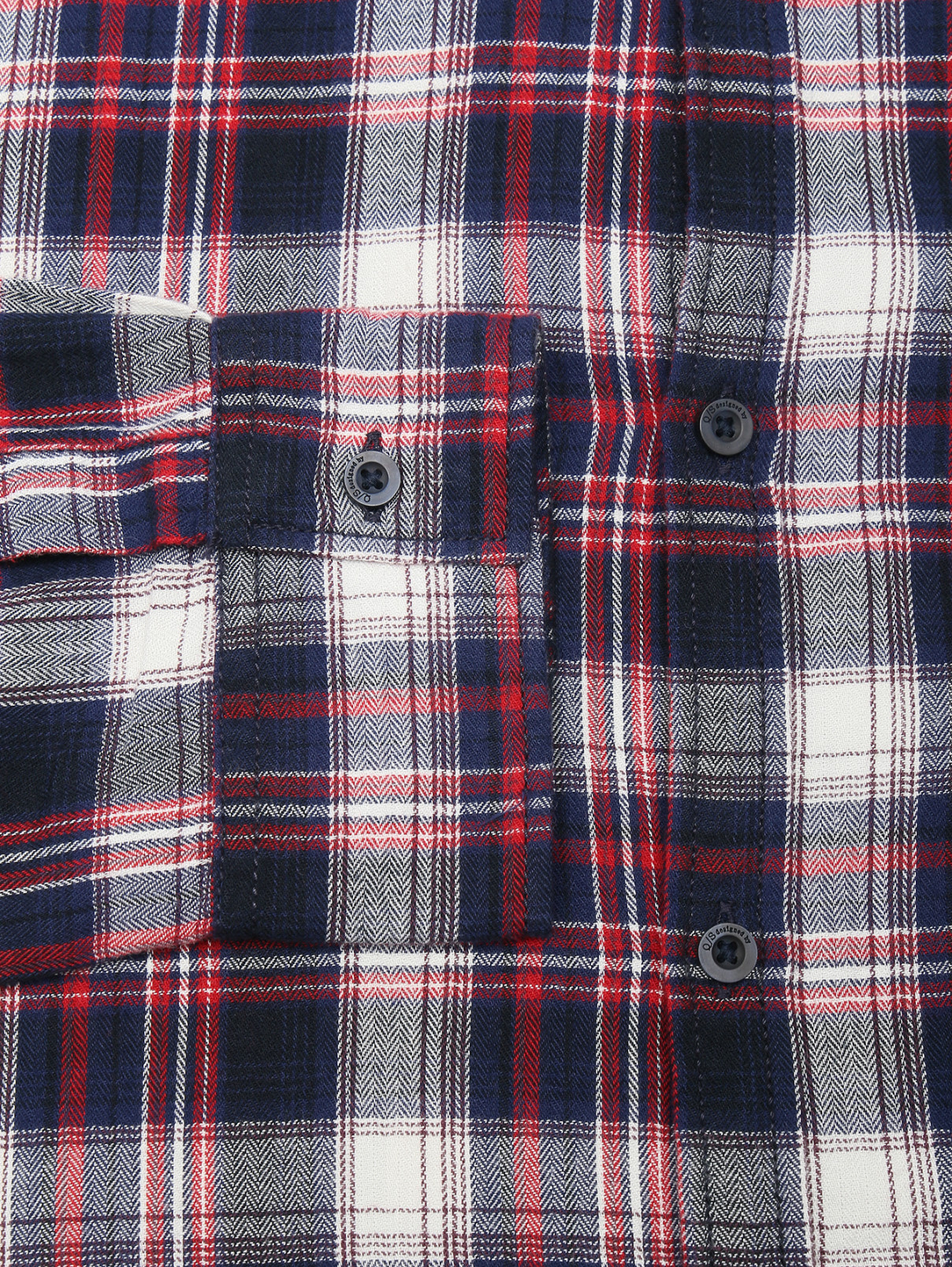 Рубашка из хлопка с узором клетка Q/S Designe by  –  Деталь  – Цвет:  Узор