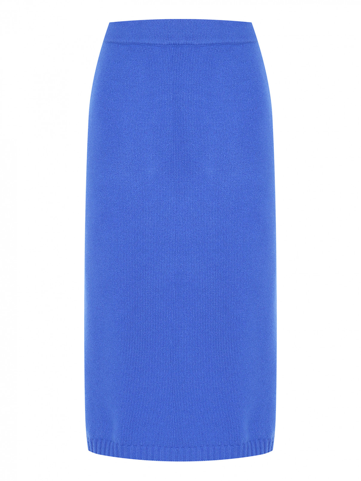 Трикотажная юбка на резинке Weekend Max Mara  –  Общий вид  – Цвет:  Синий