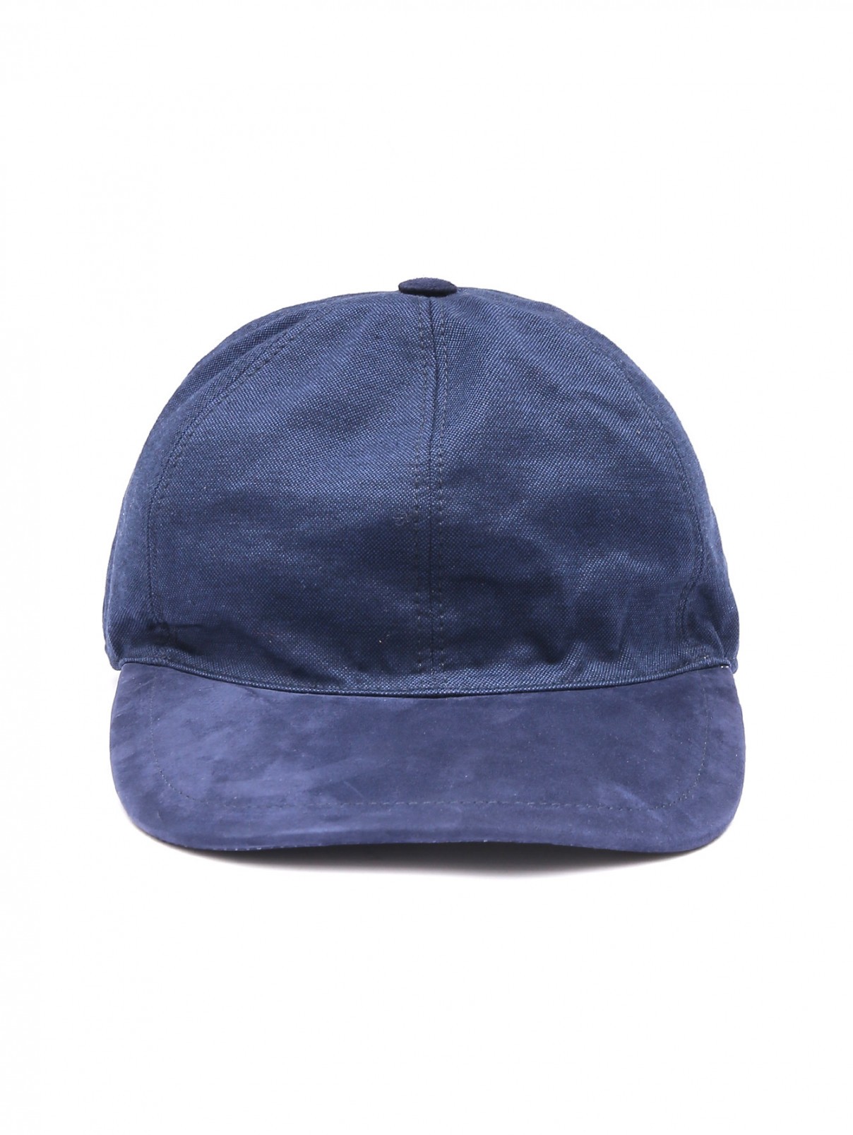 Комбинированная кепка Capobianco  –  Общий вид  – Цвет:  Синий