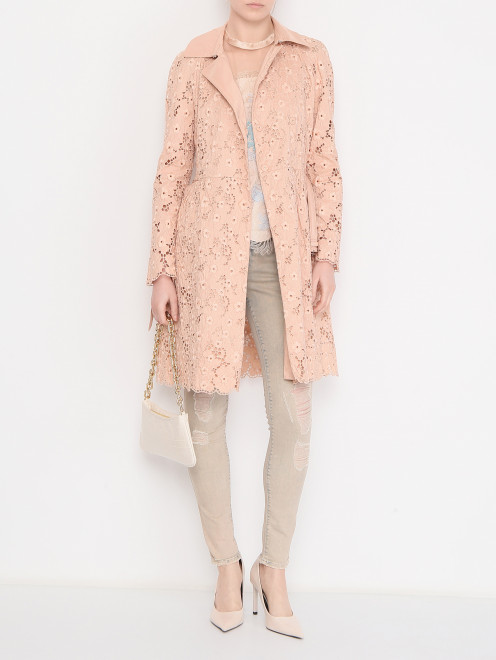 Плащ из кружева с поясом Ermanno Scervino - МодельОбщийВид
