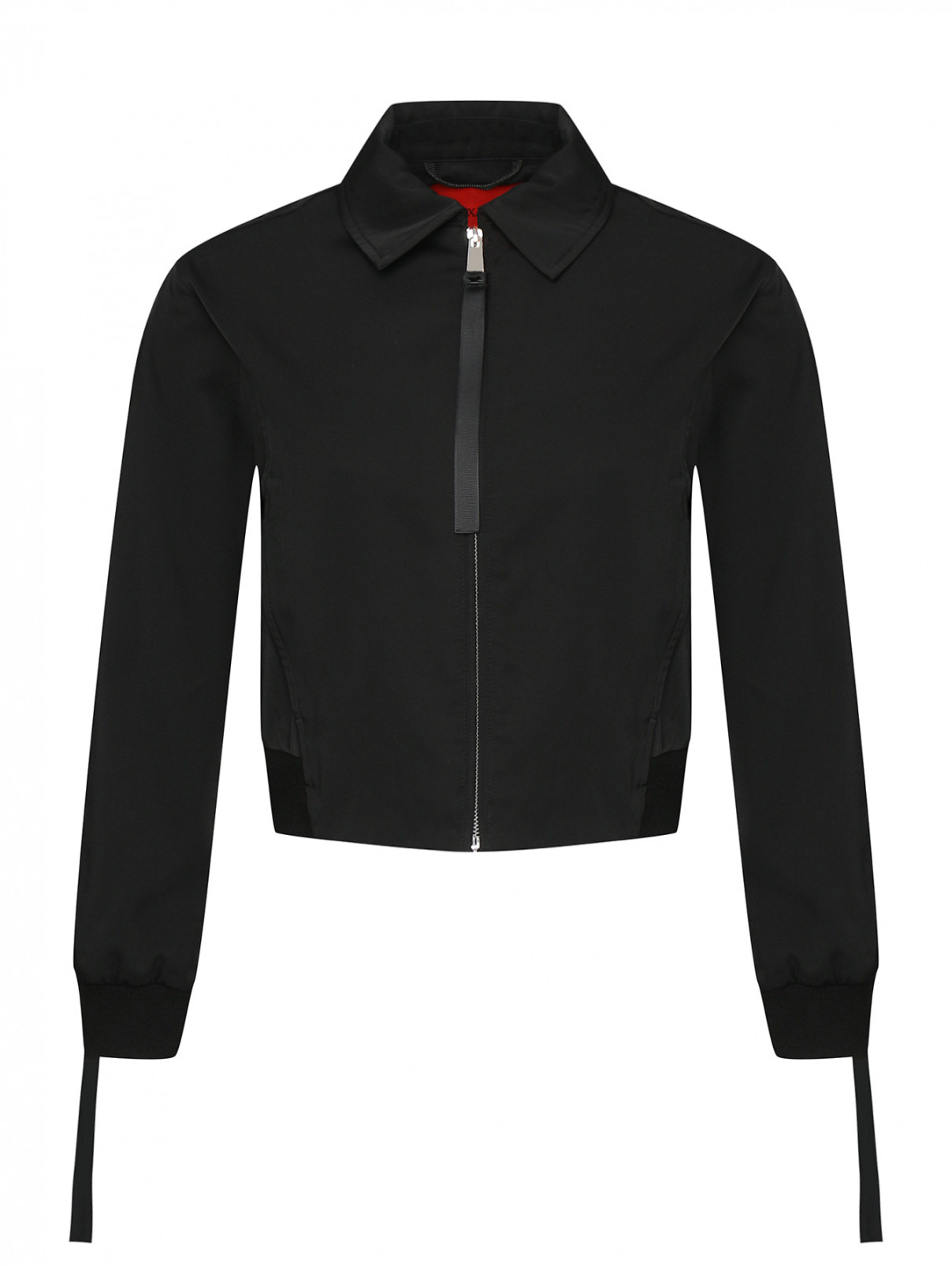Укороченная куртка на молнии Max&Co  –  Общий вид  – Цвет:  Черный