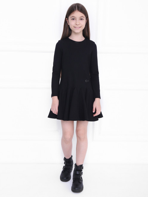 Трикотажное платье с клиньями на юбке Givenchy - МодельОбщийВид