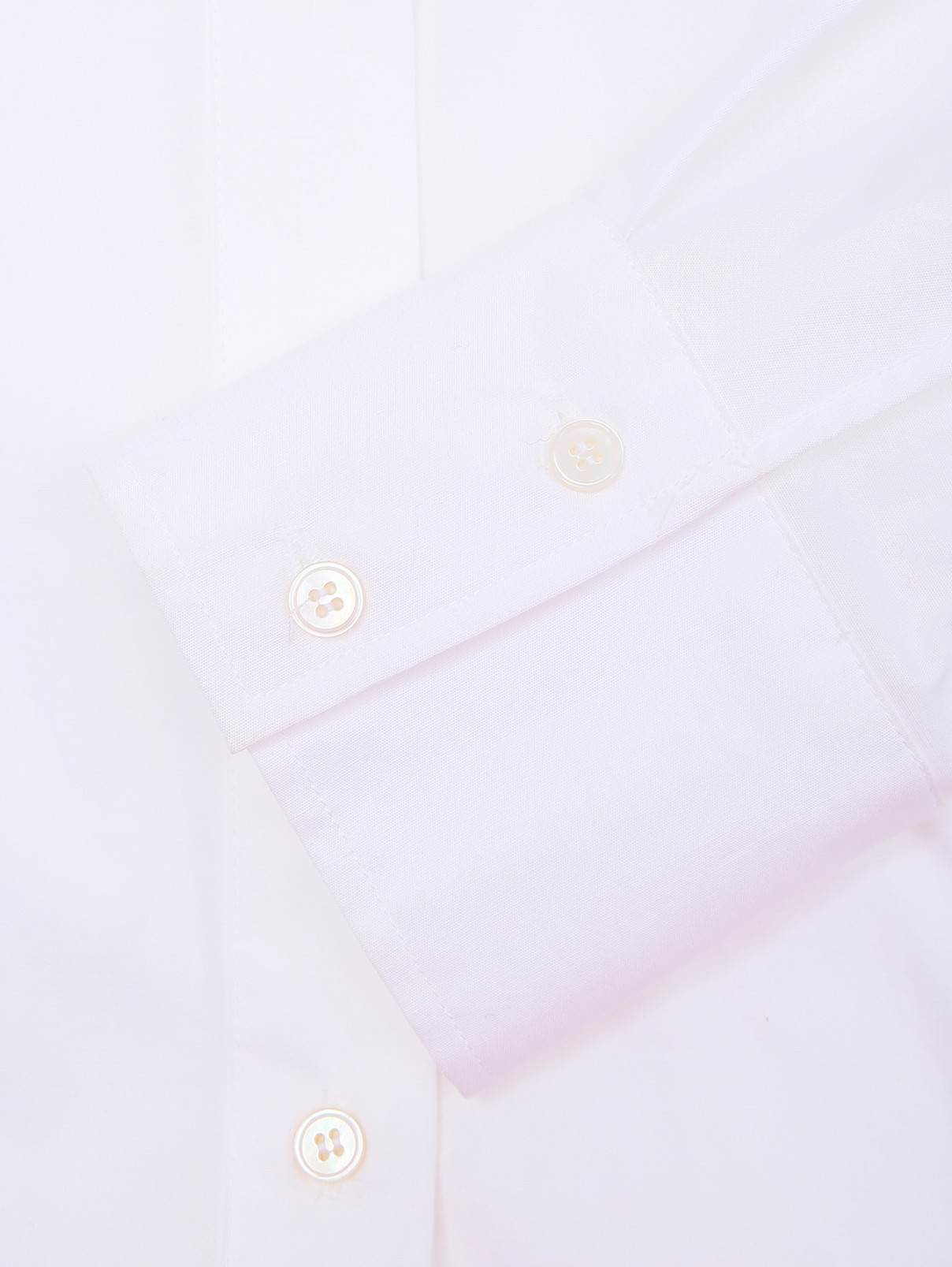 Рубашка из хлопка с поясом Marella  –  Деталь1  – Цвет:  Белый
