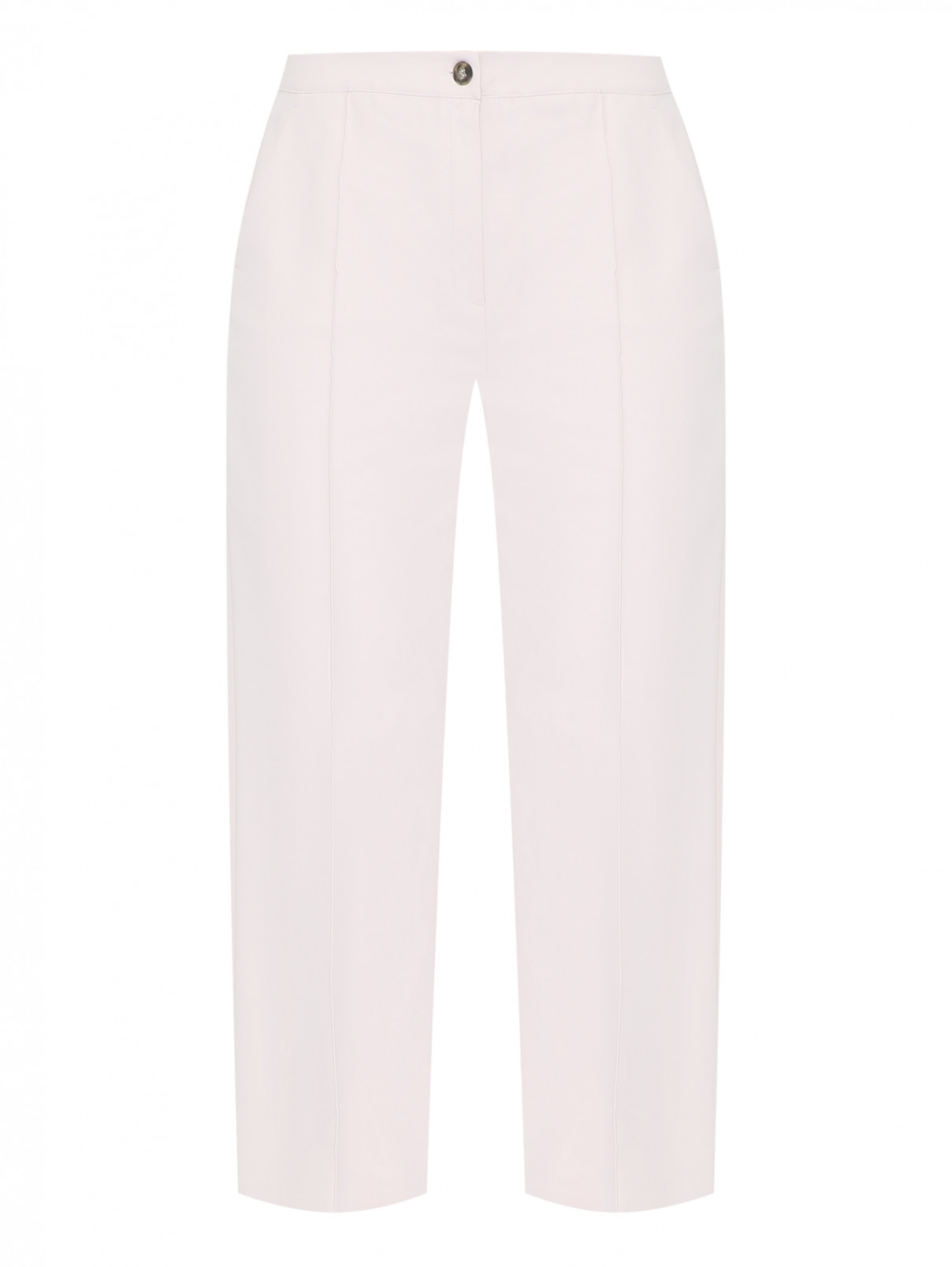 Прямые брюки со стрелками Marina Rinaldi  –  Общий вид  – Цвет:  Розовый