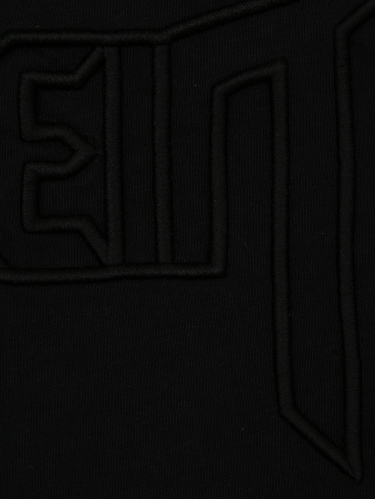 Хлопковый лонгслив с горлом на молнии Philipp Plein  –  Деталь  – Цвет:  Черный