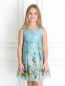 Платье из шелка с цветочным узором и съемным воротничком MiMiSol  –  Модель Верх-Низ