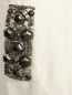 Платье из хлопка и льна расшитое бусинами и кристаллами Alberta Ferretti  –  Деталь