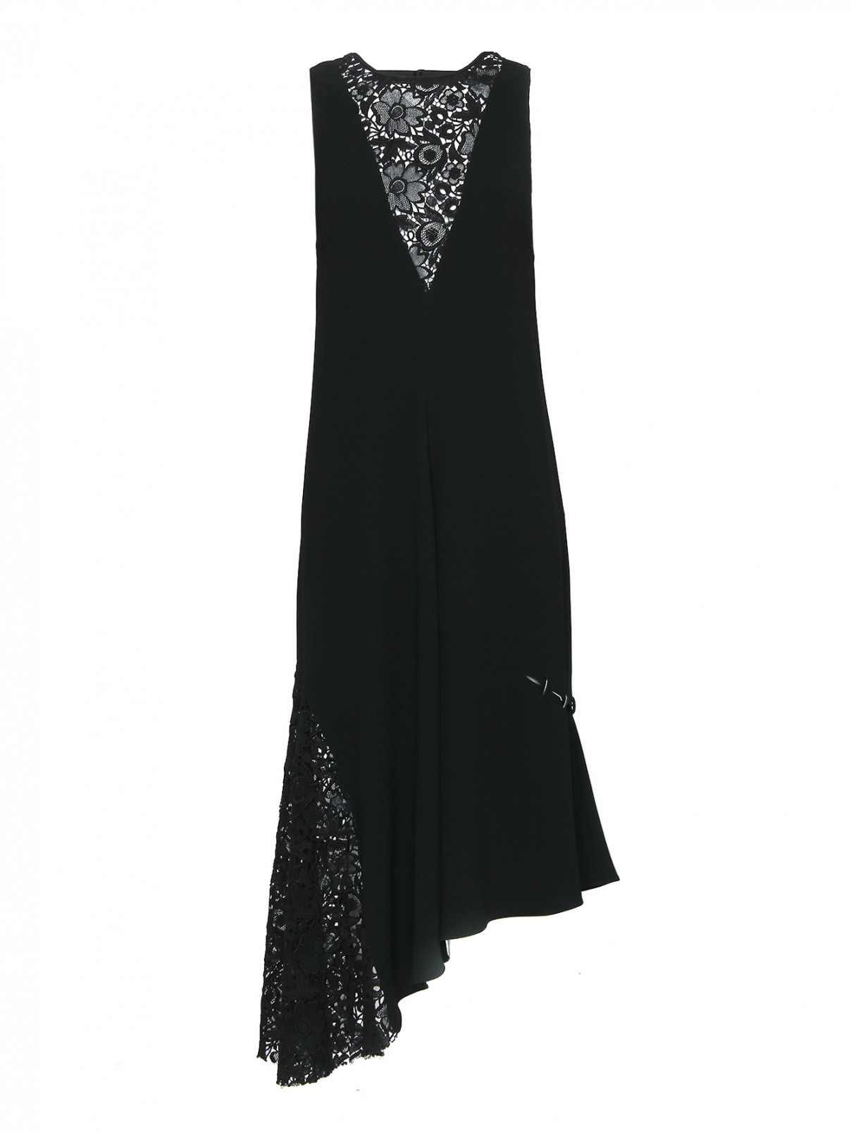 Платье без рукавов с вышивкой TIBI  –  Общий вид  – Цвет:  Черный