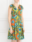 Платье из хлопка с цветочным узором Moschino Couture  –  Модель Верх-Низ