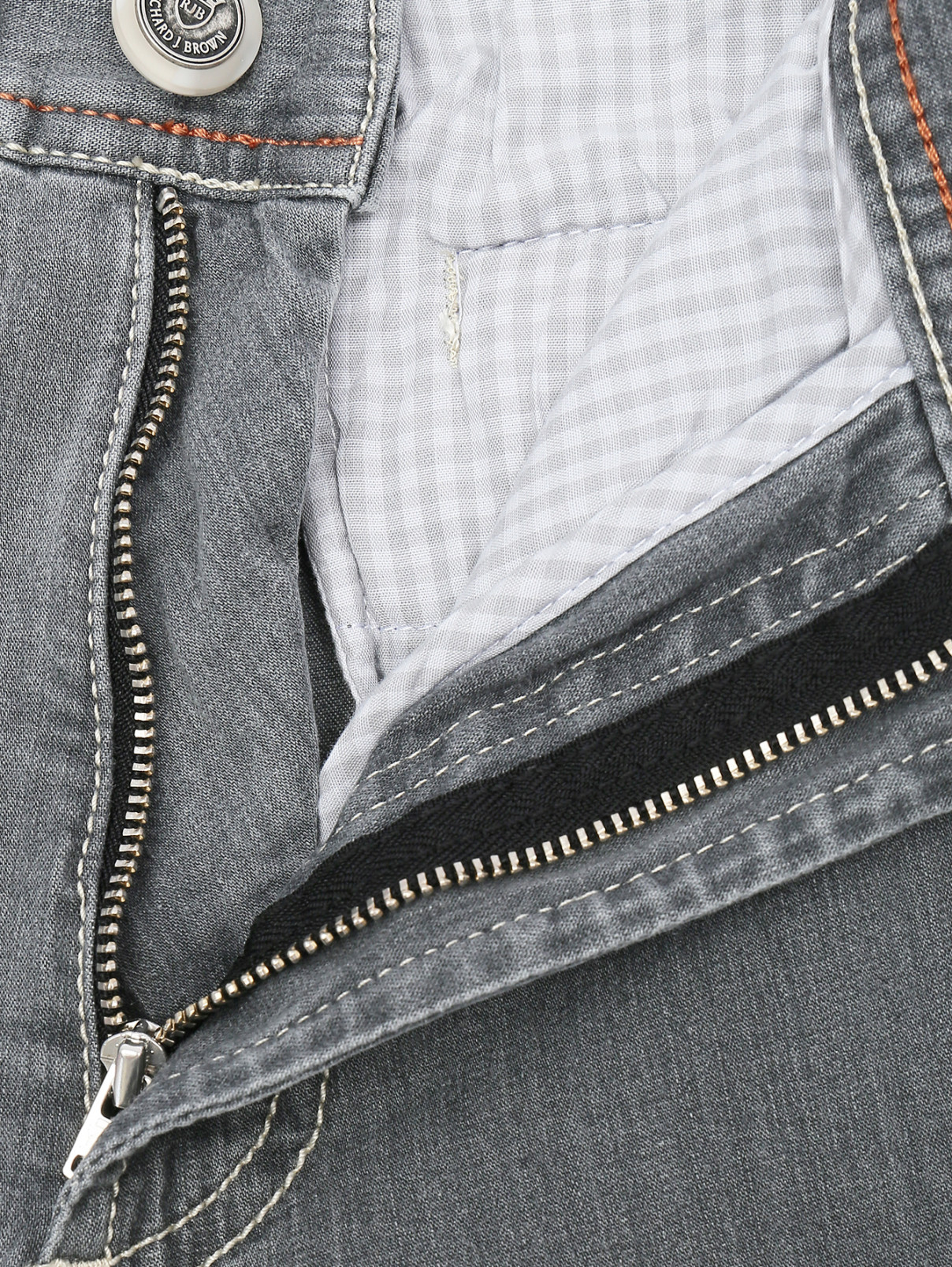 Брюки из хлопка с накладными карманами Richard J. Brown  –  Деталь1  – Цвет:  Серый