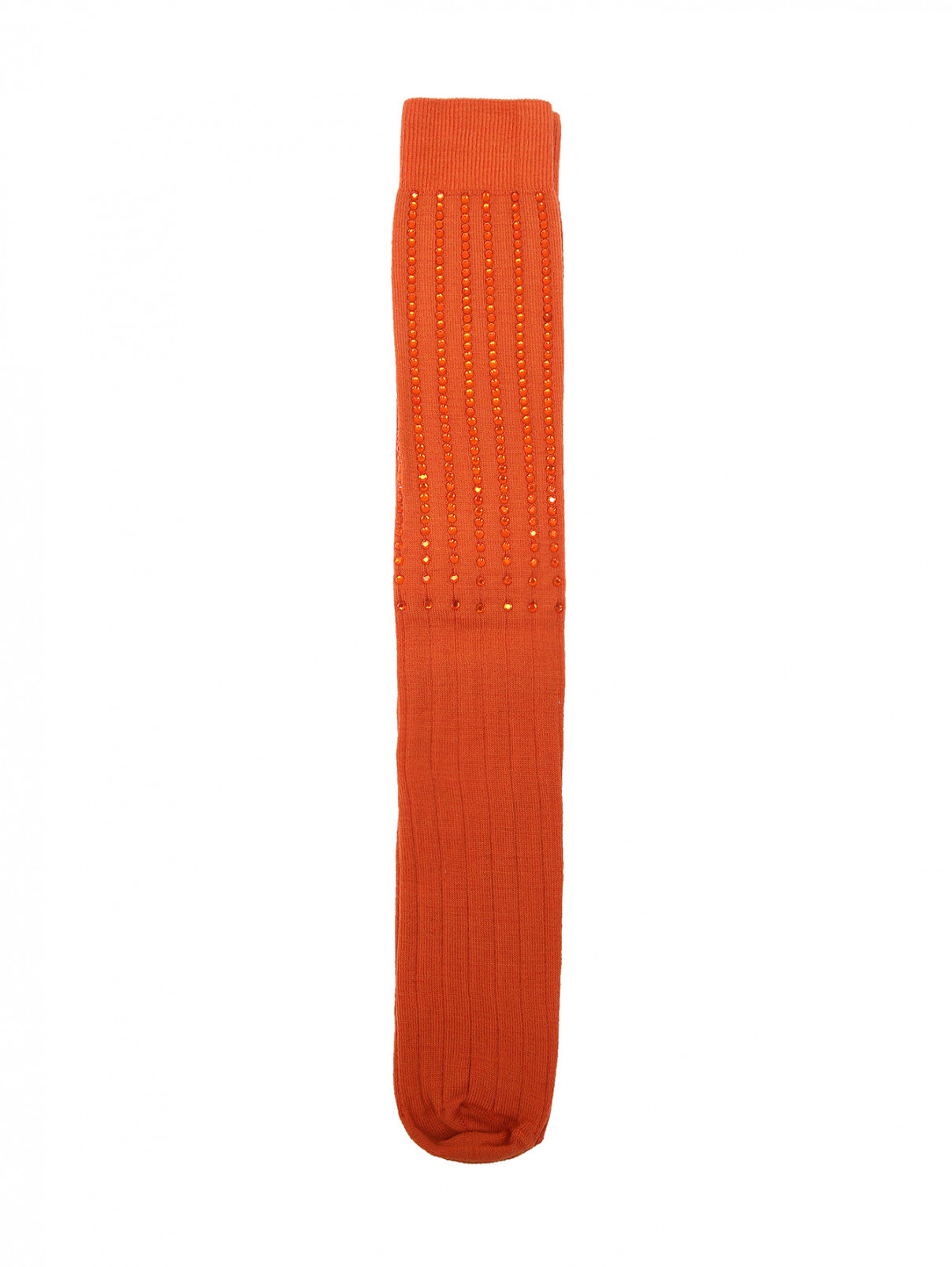Носки из смешанной шерсти с кристаллами Ermanno Firenze  –  Общий вид  – Цвет:  Оранжевый
