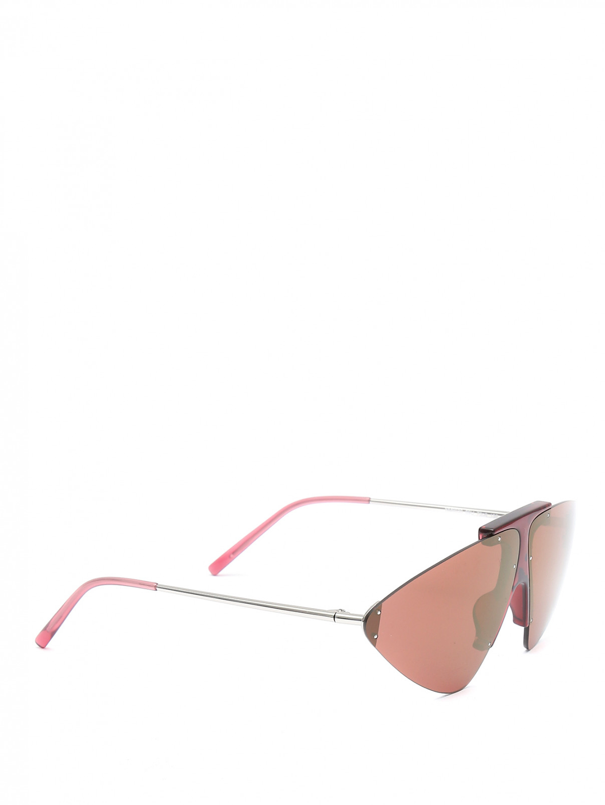 Очки солнцезащитные с металлическими дужками Max Mara  –  Обтравка1  – Цвет:  Красный
