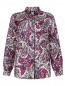 Блуза из шелка с абстрактным узором Voyage by Marina Rinaldi  –  Общий вид